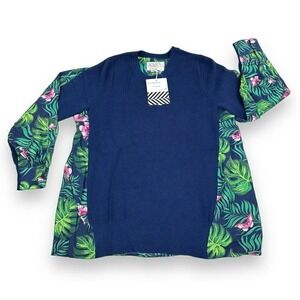 Sandrine Rose x‎ Free People Sweater Women's Small S French Tropical Butterfly